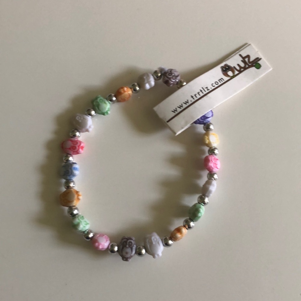 Rainbow owl bracelet.